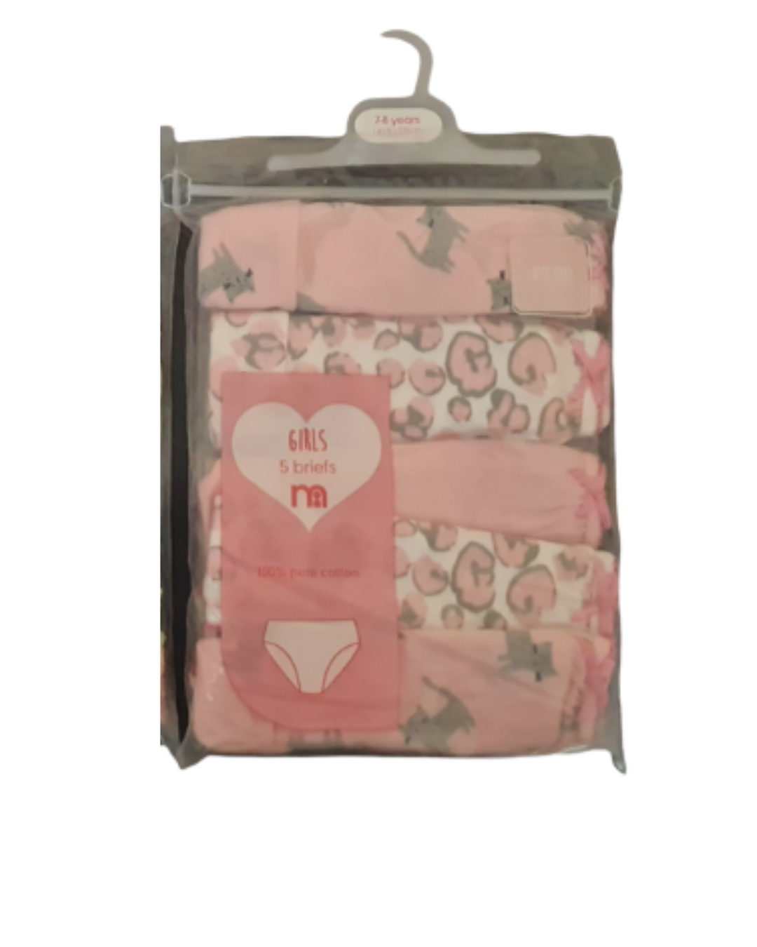 Mothercare Girls Briefs -Pack Of 5-Pink