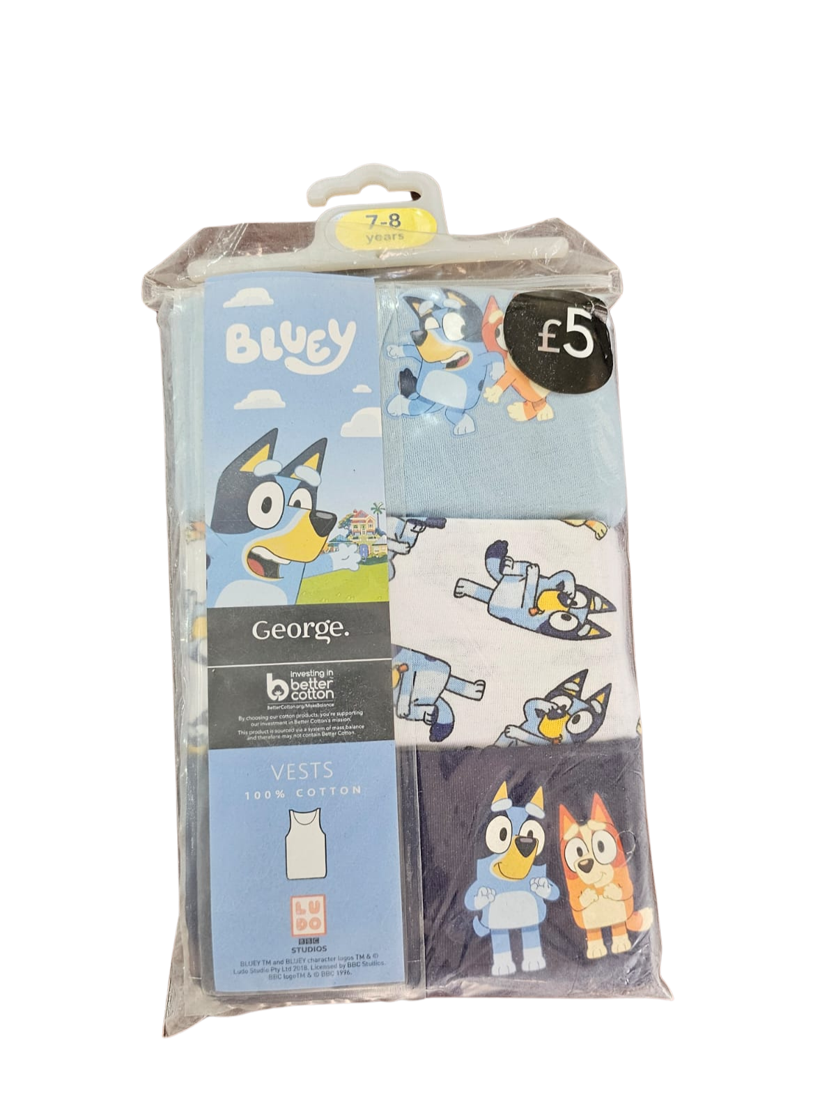 Bluey and Bingo Vests 3 Pack