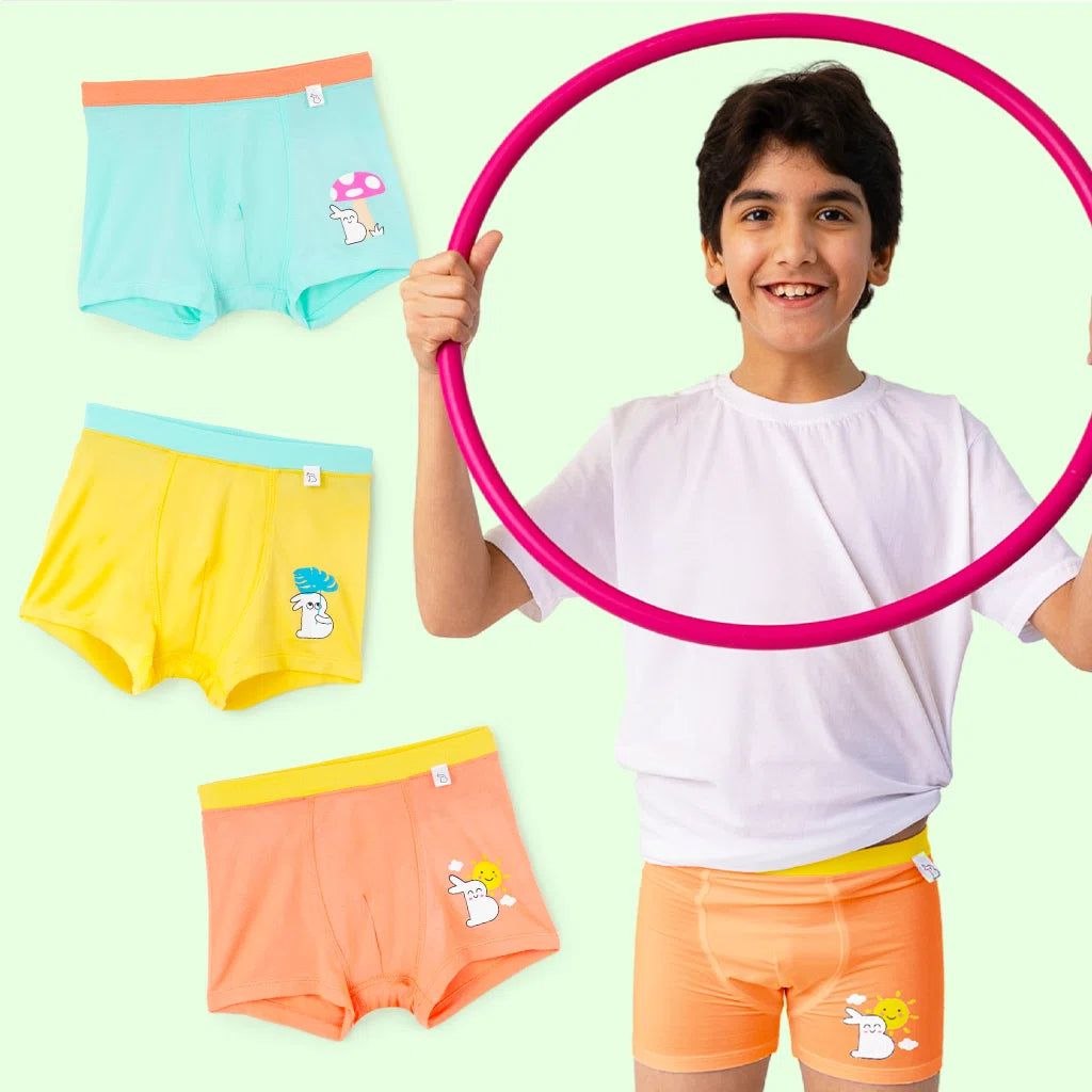 Boys Cotton Printed Boxer Briefs – Set of 6 | Soft & Comfortable Innerwear