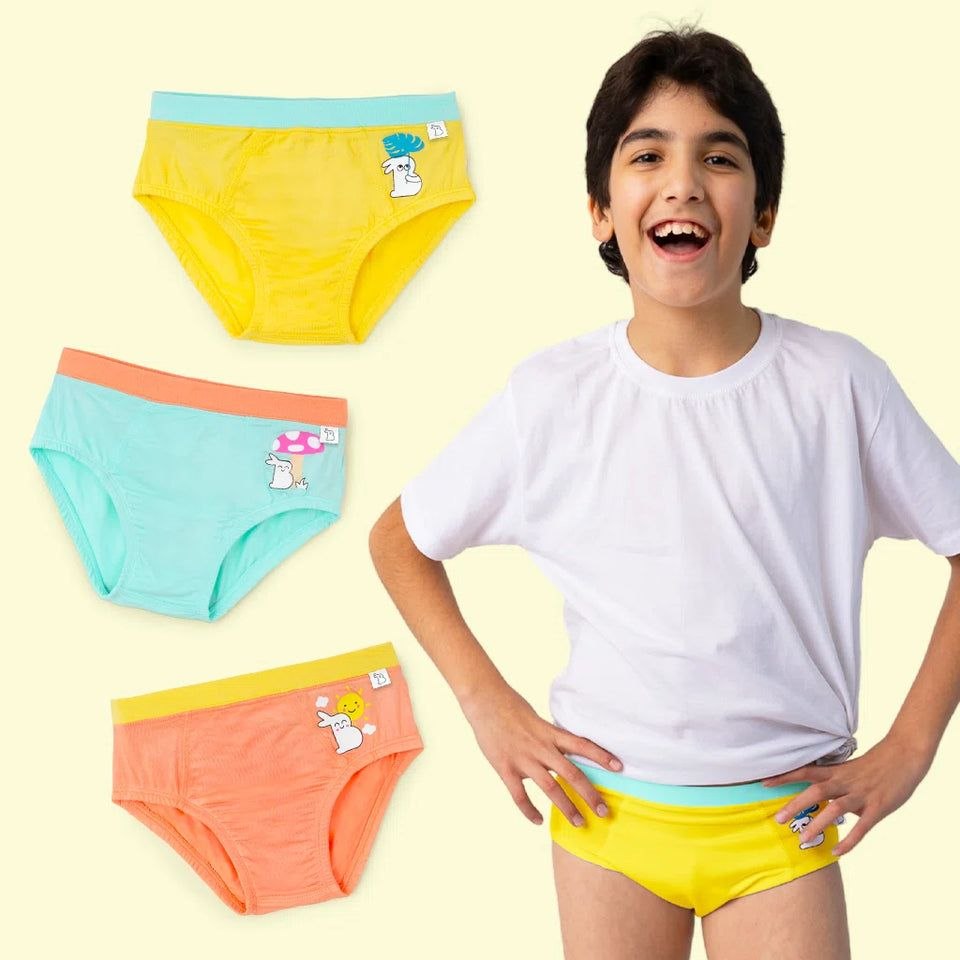 Boys Cotton Briefs – Colorful Printed Kids Underwear | Set of 6