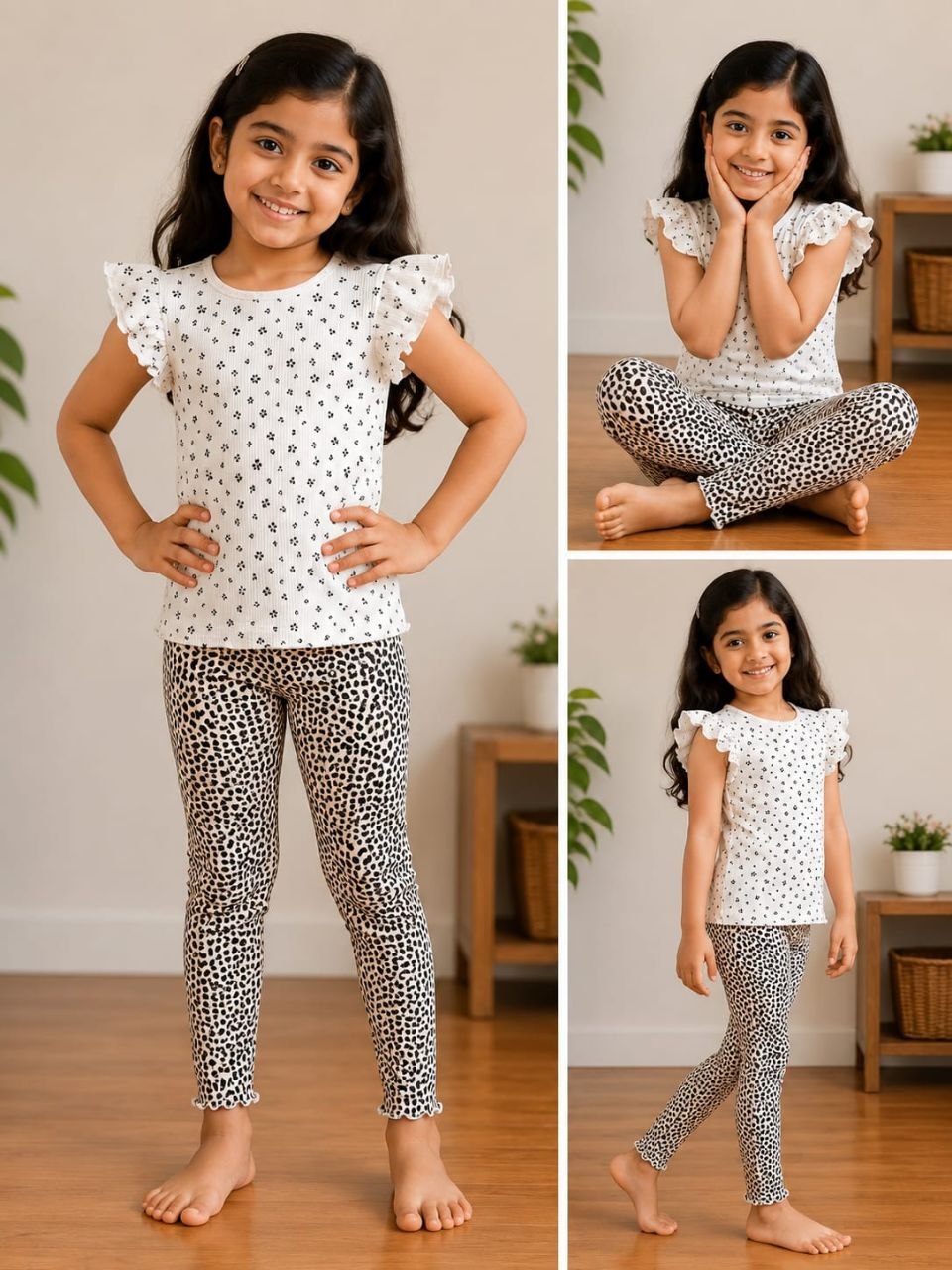 Wild Blossom Bell-Bottom Co-Ord Set for Girls
