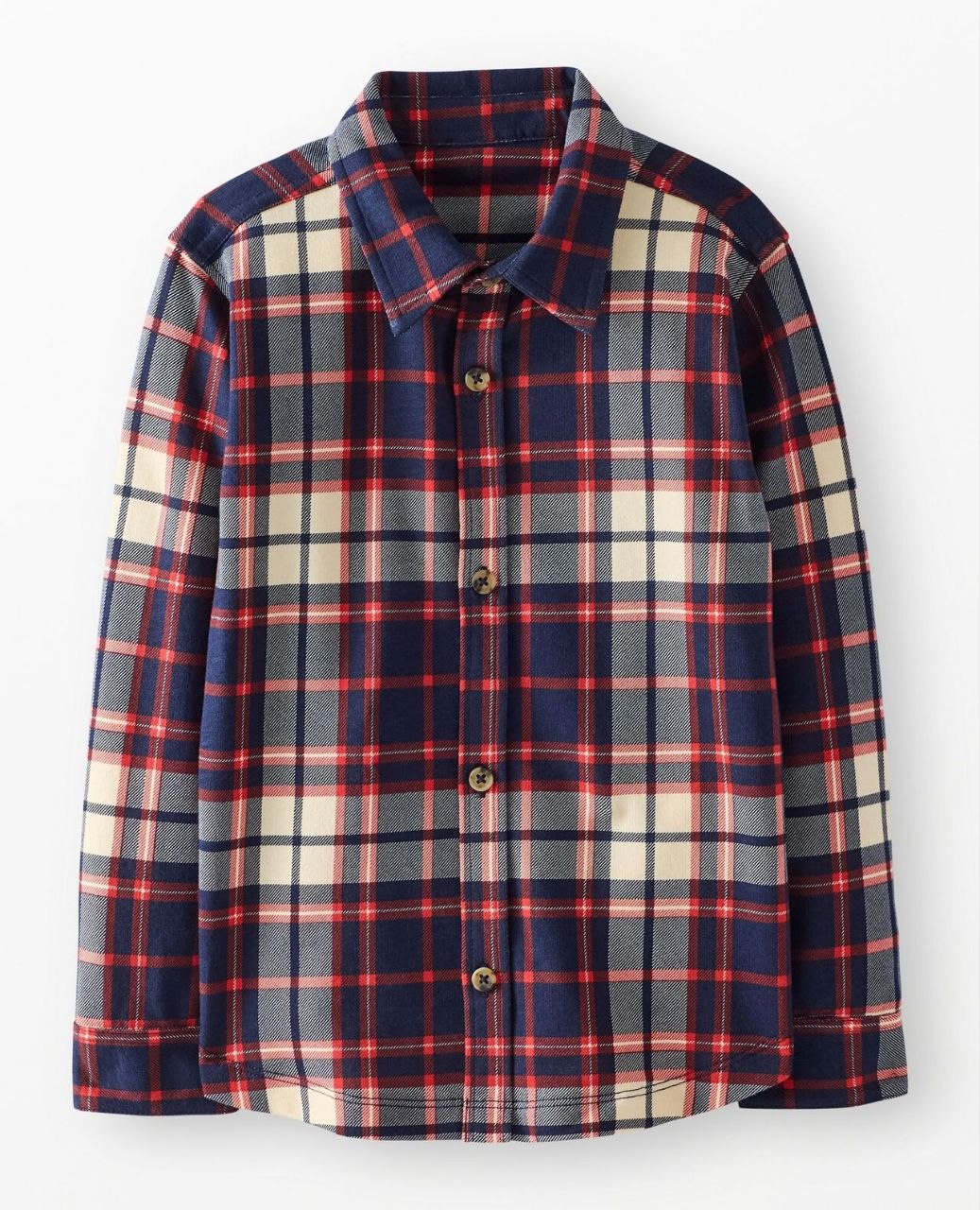 Tinyyears Kids Classic Plaid Flannel Shirt – Red & Navy Check