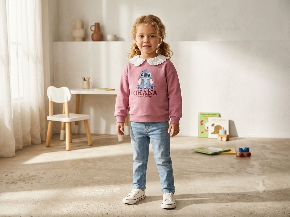Disney Stitch Ohana Girls Sweatshirt