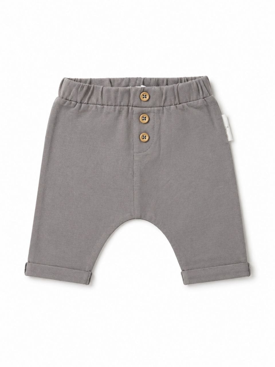 Cotton Baby Pants – Minimal Elastic Waist Everyday Bottoms