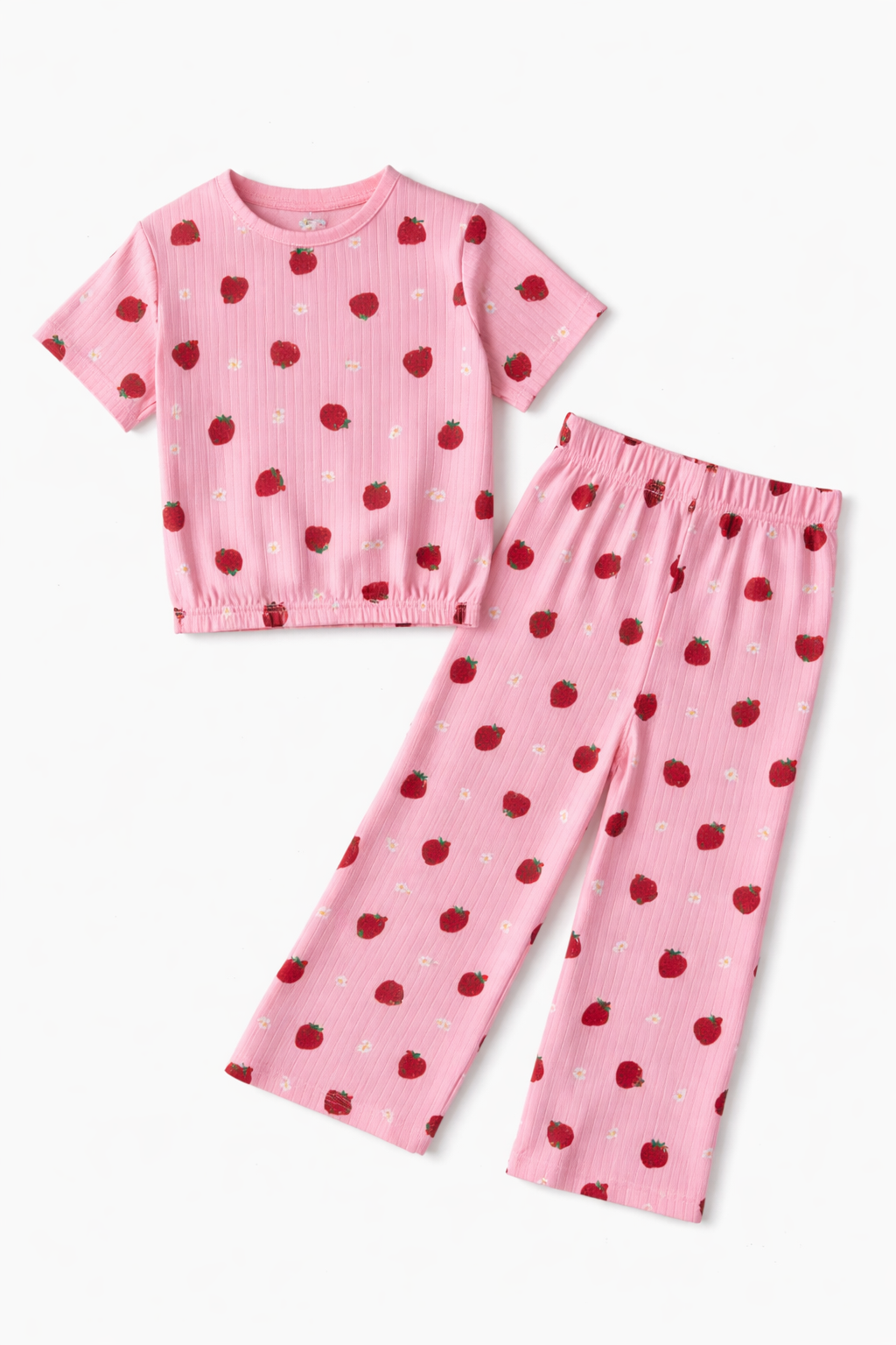 Tinyyears Strawberry Delight Kids Nightwear Set β Soft Cotton T-Shirt & Pajama