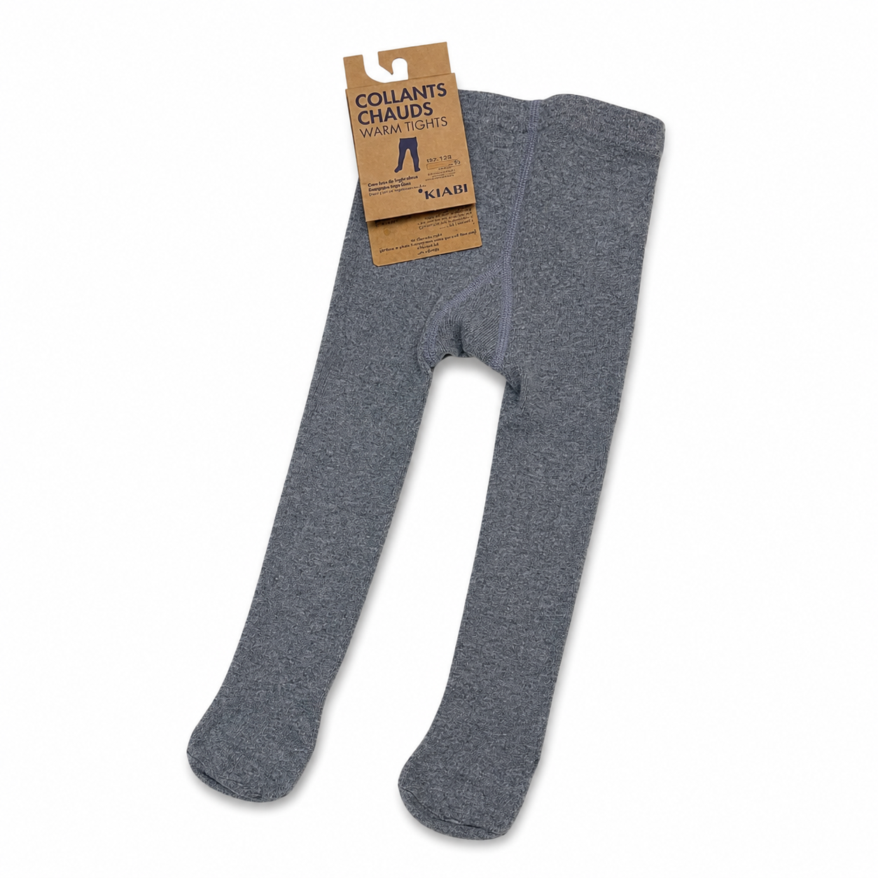 Kids Thermal Warm Footed Tights β Grey | Soft Winter Stockings for Girls