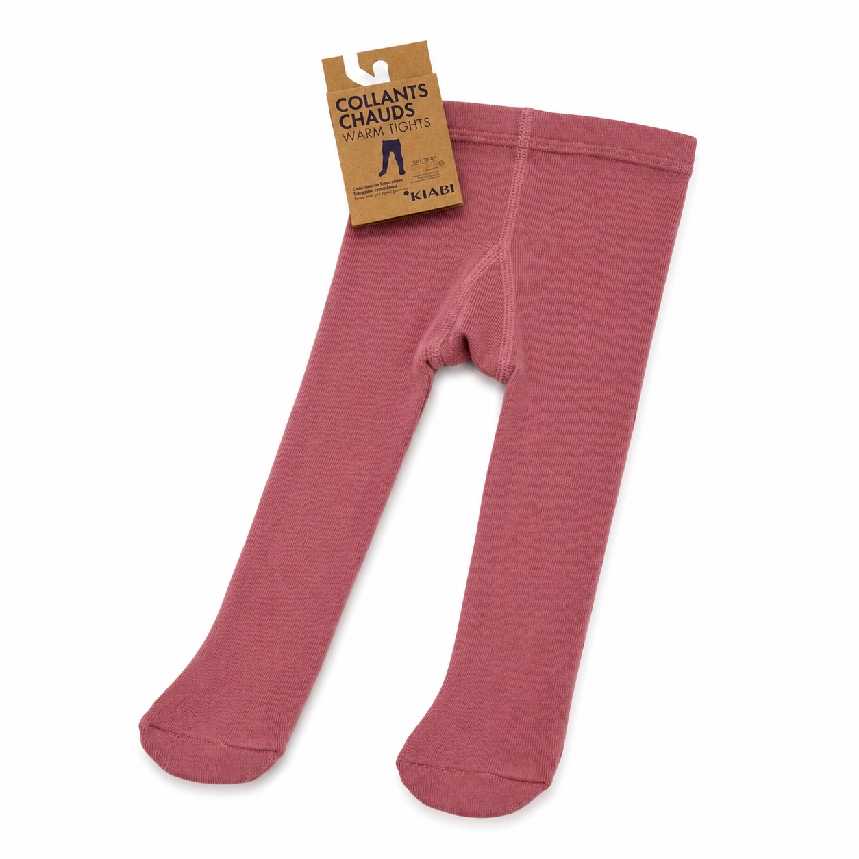 Kids Thermal Warm Footed Tights β Dusty Pink | Soft Winter Stockings for Girls