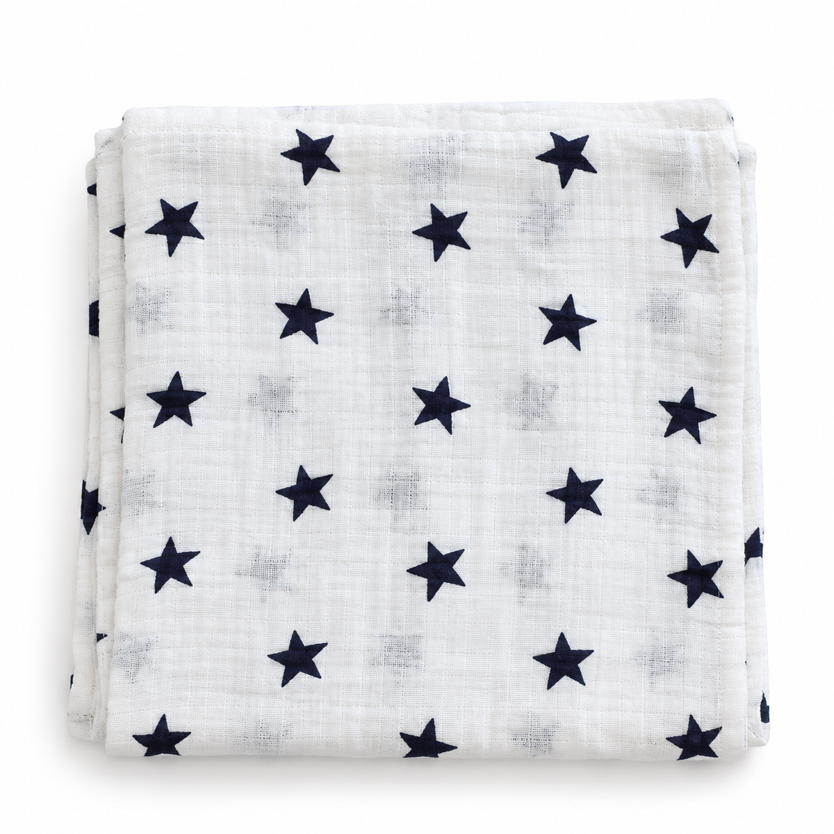 Navy Star Muslin Baby Wrap