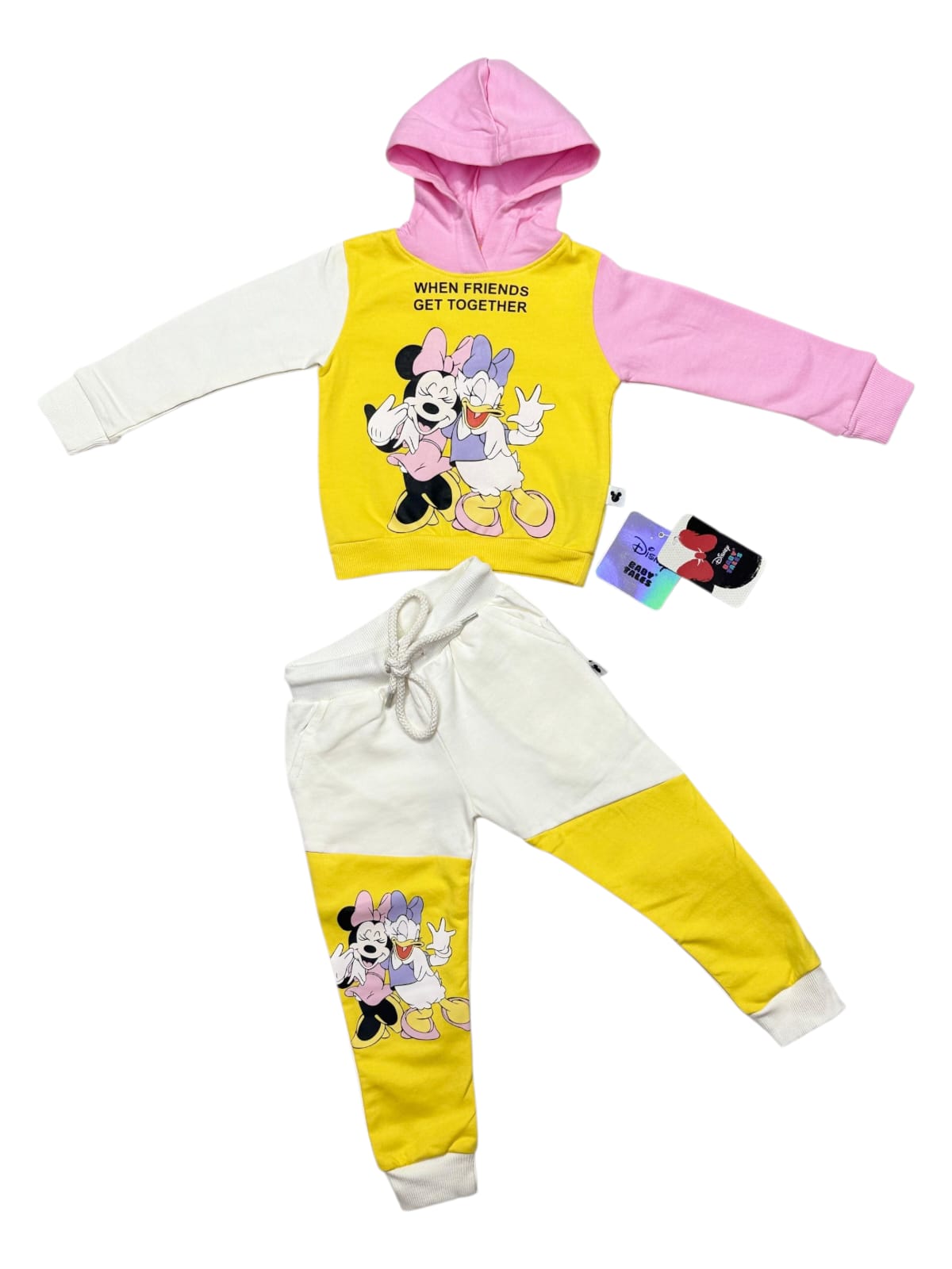 Minnie & Daisy Hoodie Set (Yellow & White)