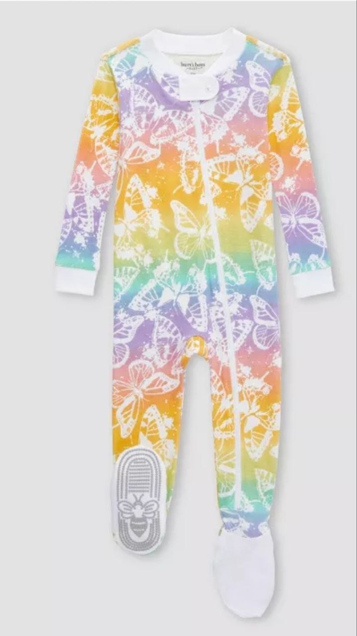 Rainbow Butterfly Cotton Sleepsuit