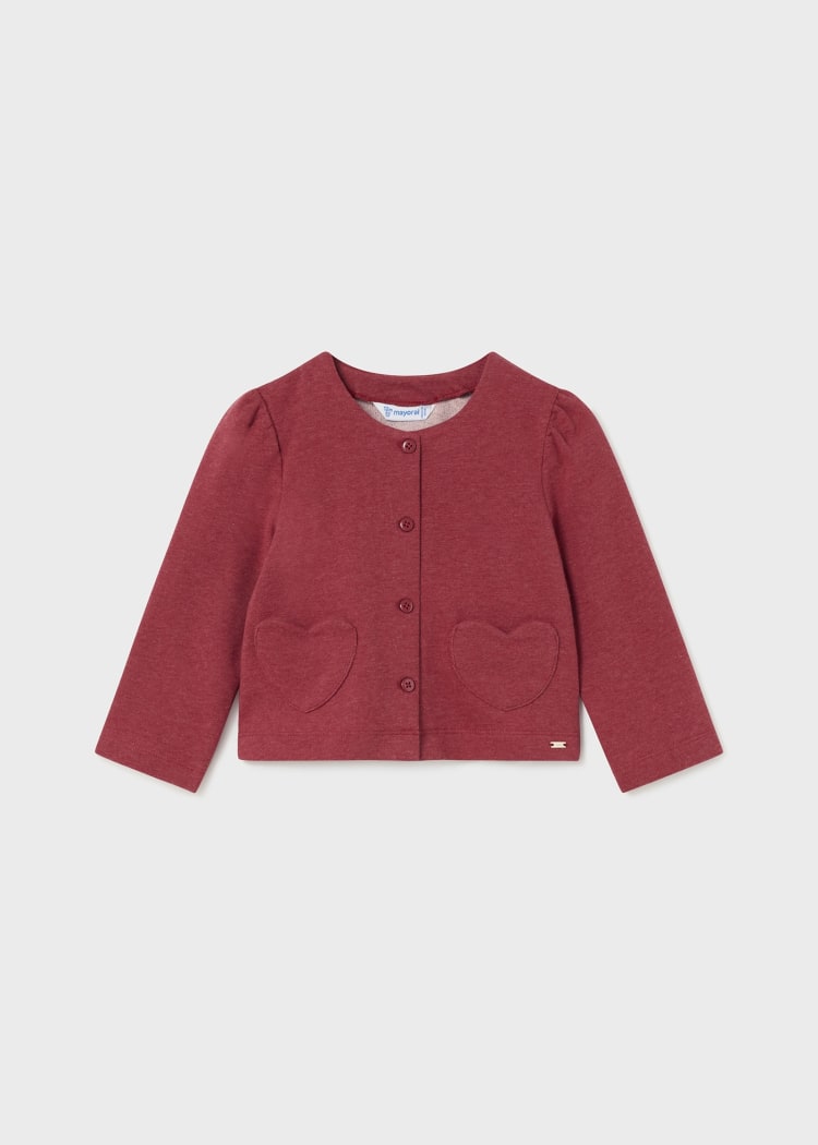 Red Heart Pocket Baby Cardigan