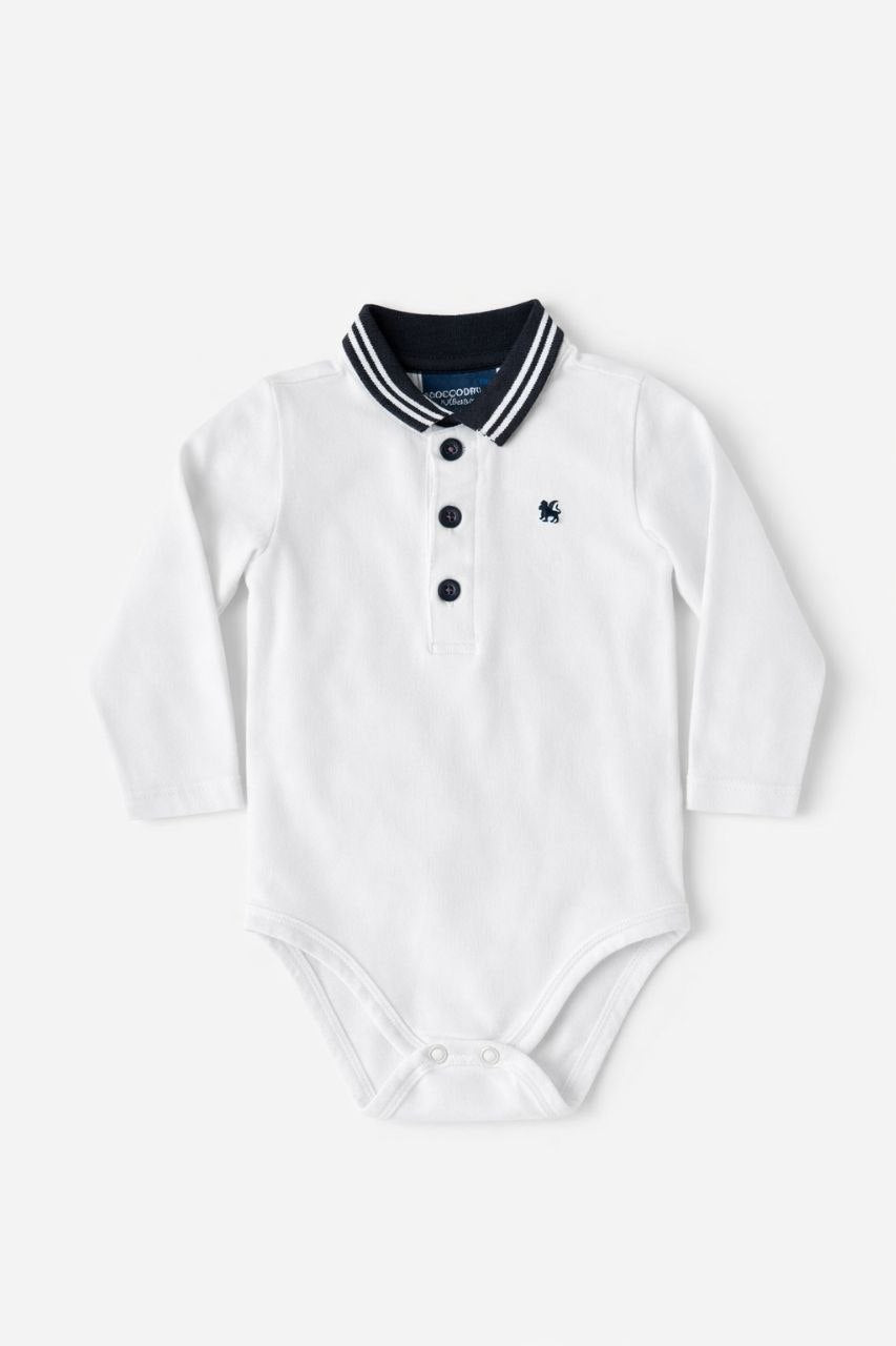Classic Stripe Collar Polo Bodysuit