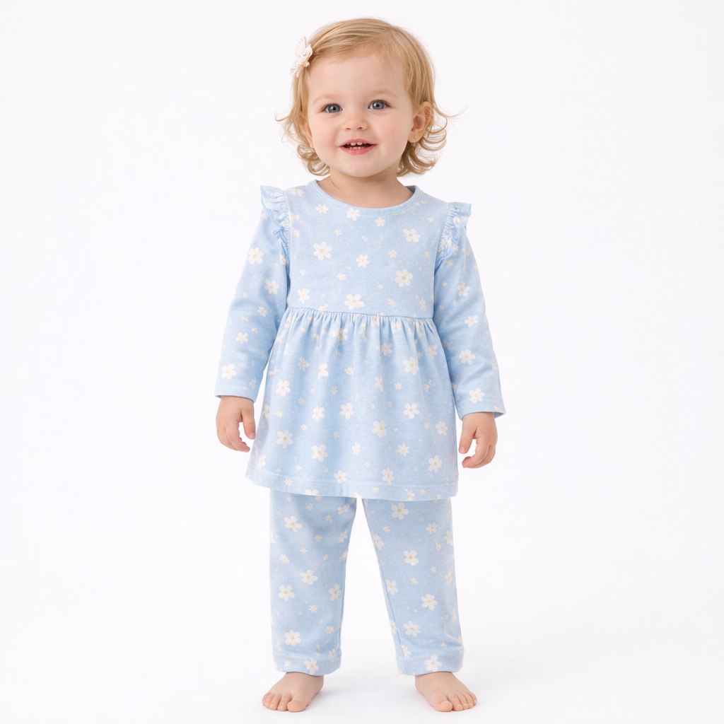 Cotton Frock with matching pant Co-ord Set