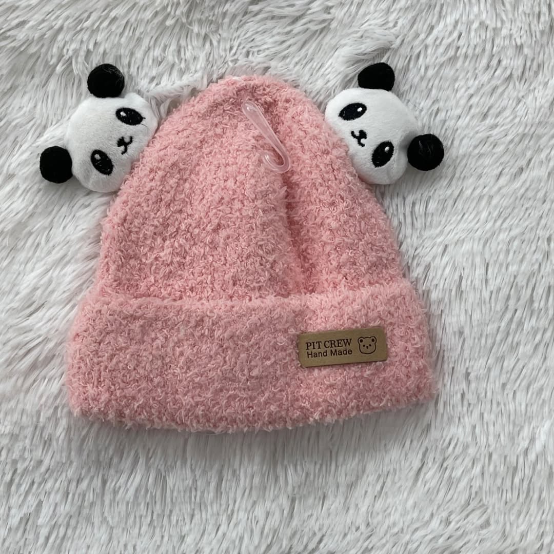 Pink panda Beanie