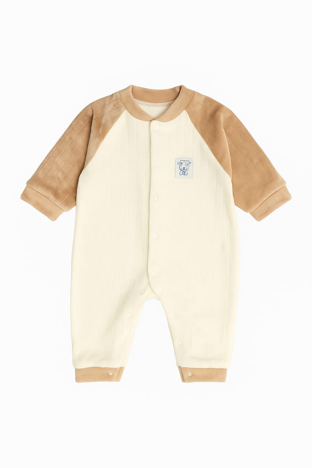 Cozy Two-Tone Baby Romper