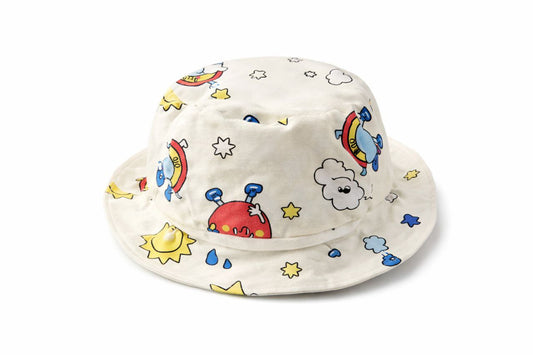 Baby Cotton Sun Hat – Cute Cartoon Print Bucket Hat