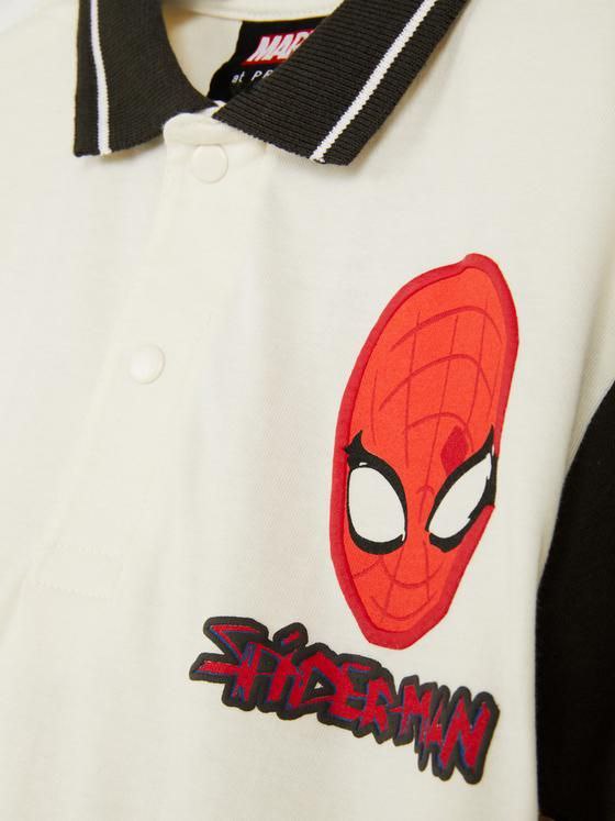 Kids Superhero Print Varsity Jacket – Cotton Blend Casual Jacket