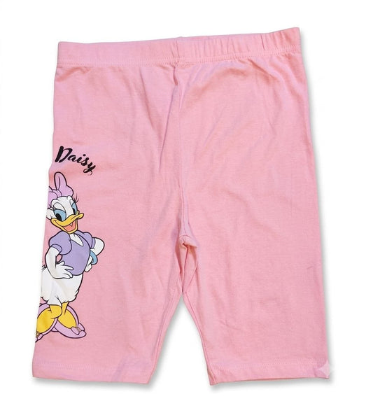 Disney Daisy Duck Girls Premium Cotton Cycling Shorts – Pink Knee Length Biker Shorts | Soft Stretch Summer Wear