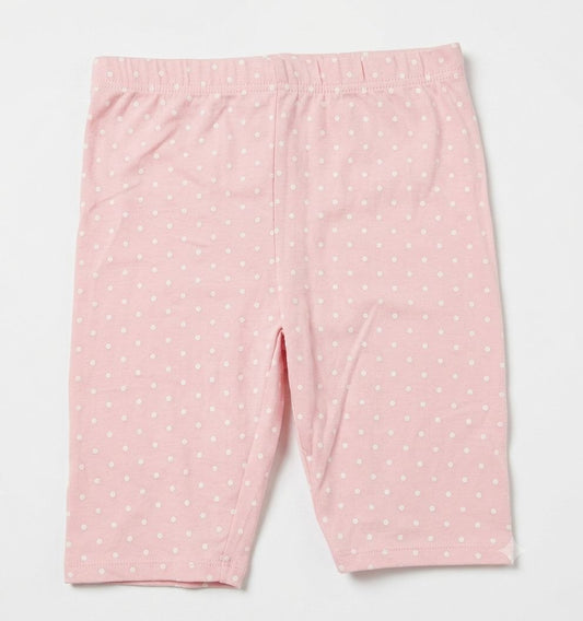 Girls Premium Cotton Polka Dot Cycling Shorts – Pink Knee Length Biker Shorts | Soft Summer Essentials