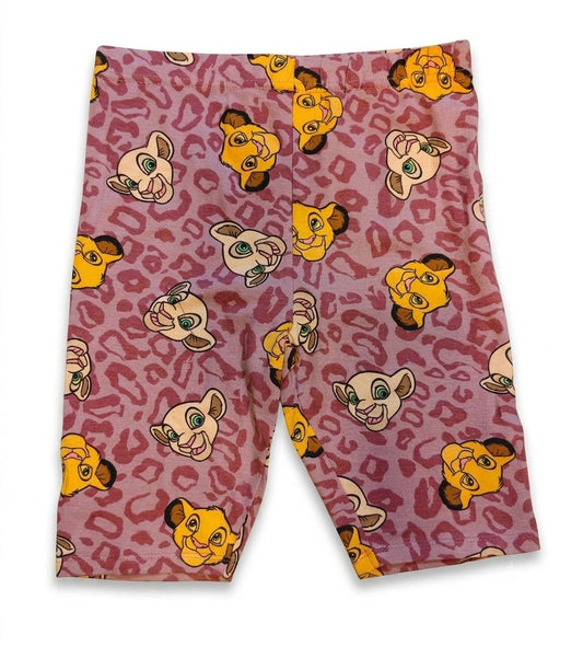 Disney The Lion King Girls Cotton Cycling Shorts – Simba & Nala Knee Length Shorts | Premium Summer Wear