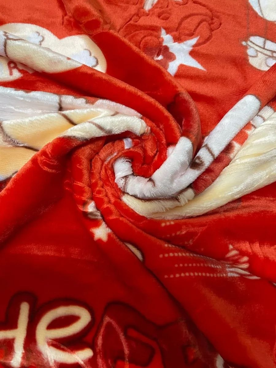 Premium Baby Plush Blanket – Red Sheep Print Ultra Soft Fleece Blanket for Newborns & Toddlers