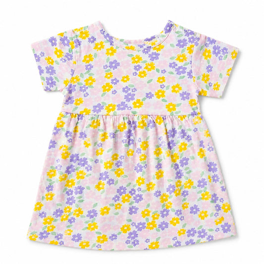 Girls Pastel Floral Cotton Summer Dress