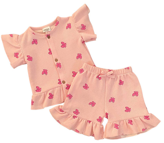 Premium Cotton Girls Co-Ord Set (Top & Shorts)
