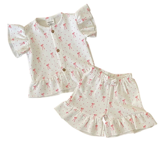 Premium Cotton Girls Co-Ord Set (Top & Shorts)