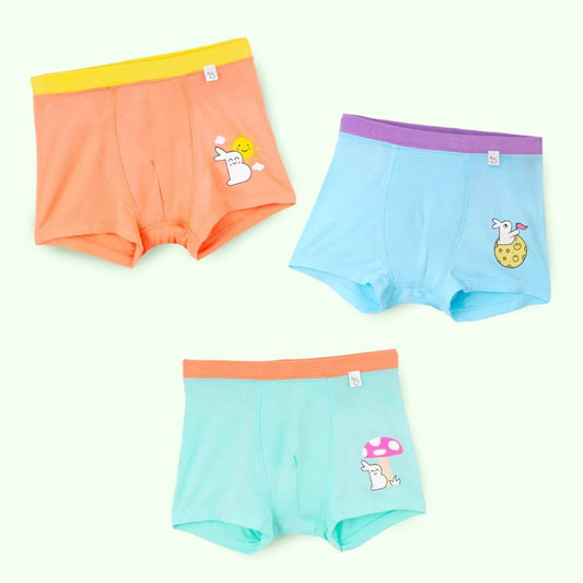 Boys Cotton Printed Boxer Briefs – Set of 6 | Soft & Comfortable Innerwear