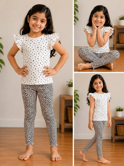 Wild Blossom Bell-Bottom Co-Ord Set for Girls
