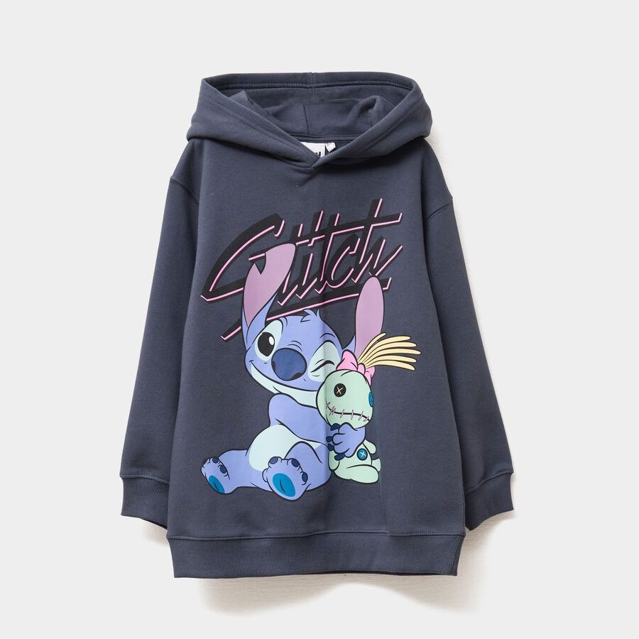 Disney Stitch Girls Oversized Hoodie Sweatshirt | Cozy Character Hoodie