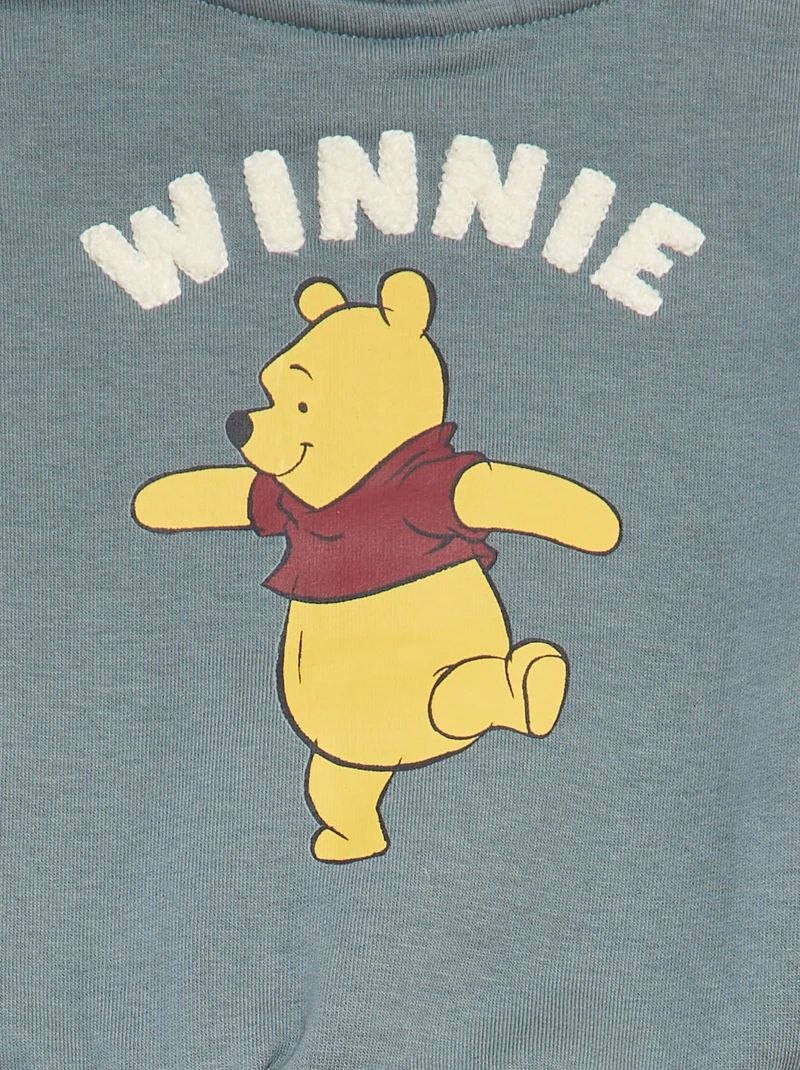 Winnie the Pooh Kids Varsity Jacket – Sage Green & Cream