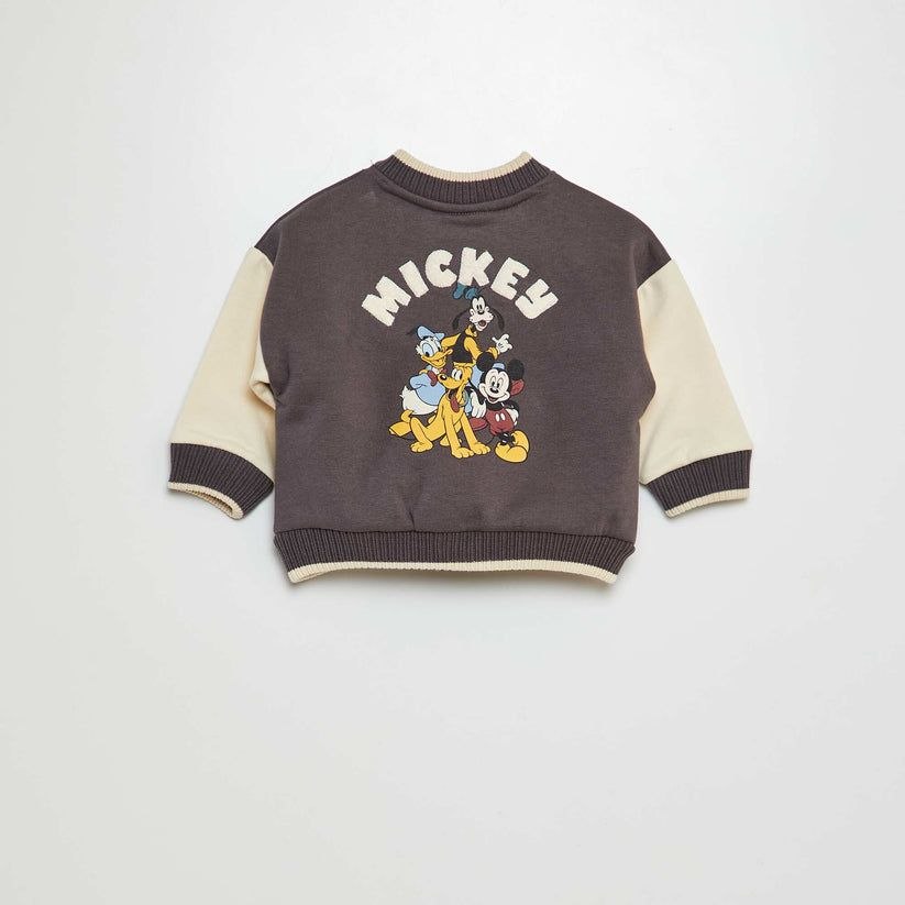 Mickey Mouse Kids Varsity Jacket – Brown & Cream