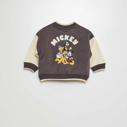 Mickey Mouse Kids Varsity Jacket – Brown & Cream