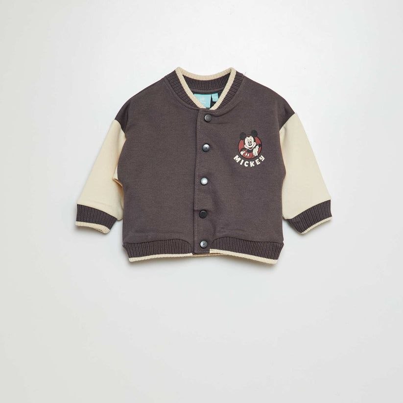 Mickey Mouse Kids Varsity Jacket – Brown & Cream