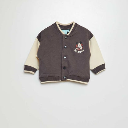 Mickey Mouse Kids Varsity Jacket – Brown & Cream
