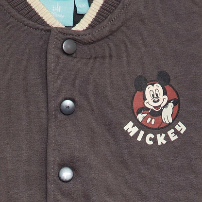 Mickey Mouse Kids Varsity Jacket – Brown & Cream