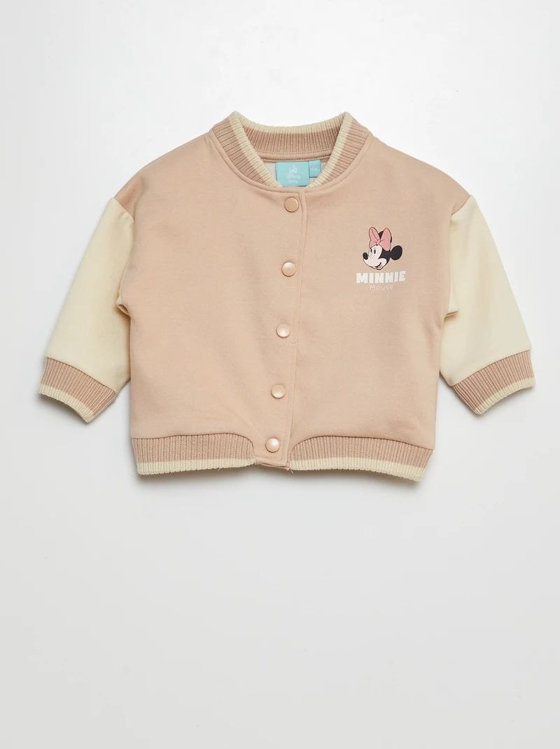 Minnie Mouse Kids Varsity Jacket – Peach & Cream