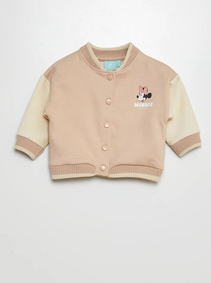 Minnie Mouse Kids Varsity Jacket – Peach & Cream