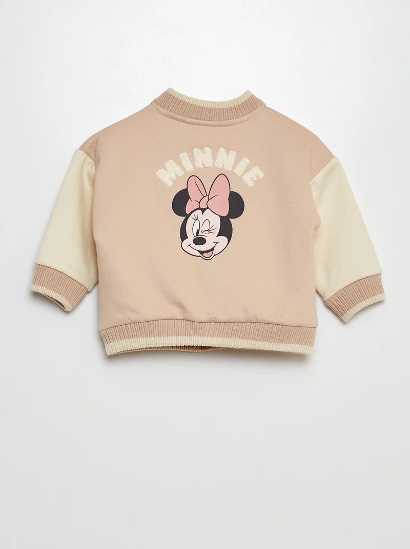 Minnie Mouse Kids Varsity Jacket – Peach & Cream