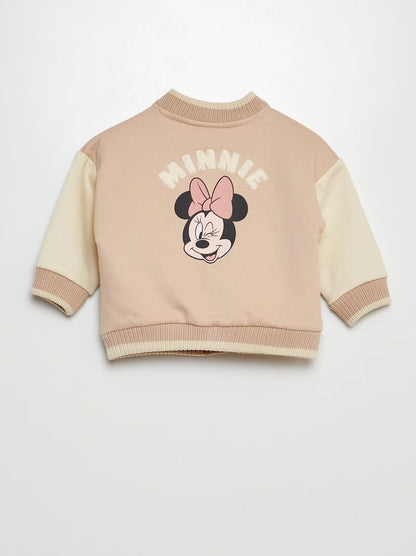 Minnie Mouse Kids Varsity Jacket – Peach & Cream
