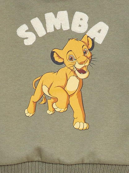 The Lion King Kids Varsity Jacket – Olive Green & Cream