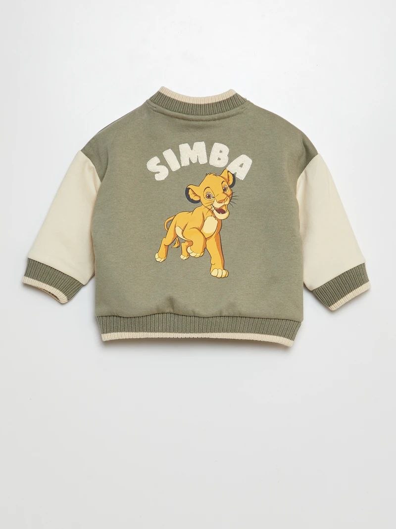 The Lion King Kids Varsity Jacket – Olive Green & Cream