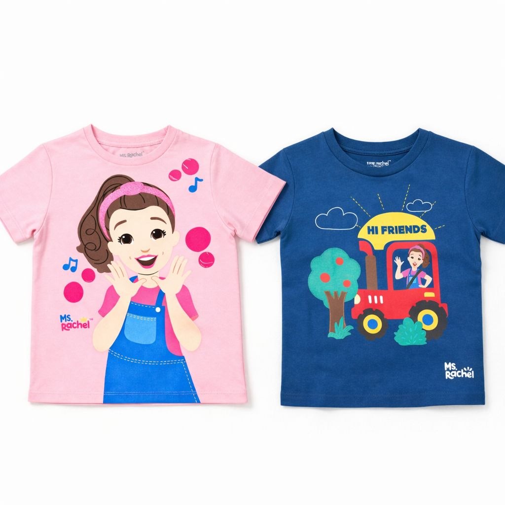 Kids Ms. Rachel Graphic T-Shirt Combo (Pack of 2)