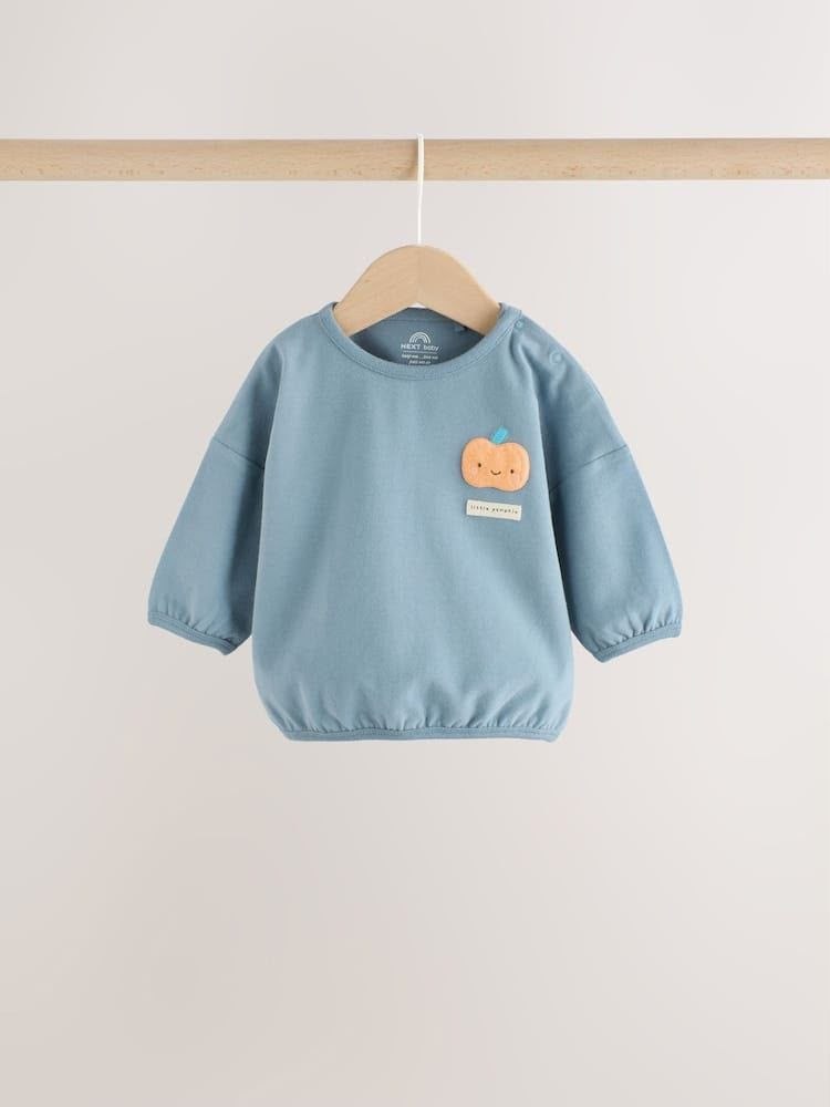 Next Baby Blue Pumpkin Appliqué Sweatshirt