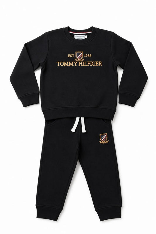 Kids Premium Black Sweatshirt & Jogger Co-Ord Set