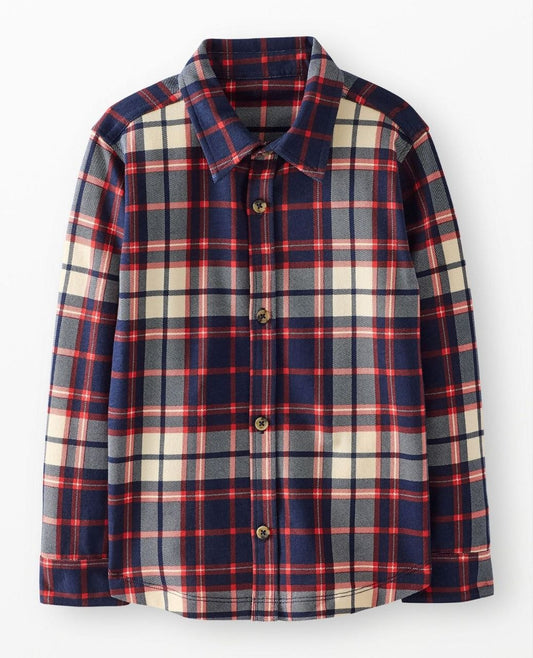Tinyyears Kids Classic Plaid Flannel Shirt – Red & Navy Check