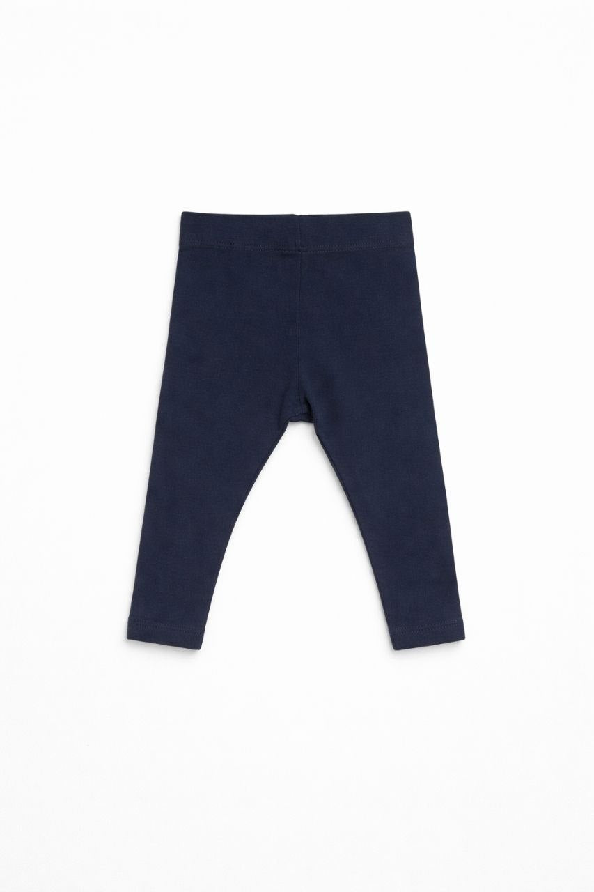 Baby Navy Blue Cotton Leggings – Soft Stretch Everyday Basic