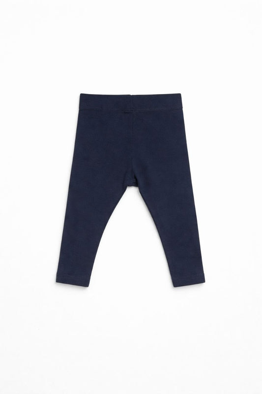 Baby Navy Blue Cotton Leggings – Soft Stretch Everyday Basic