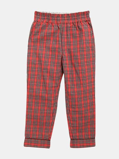 Red Checked Boys 2-Piece Shirt & Pyjama Set